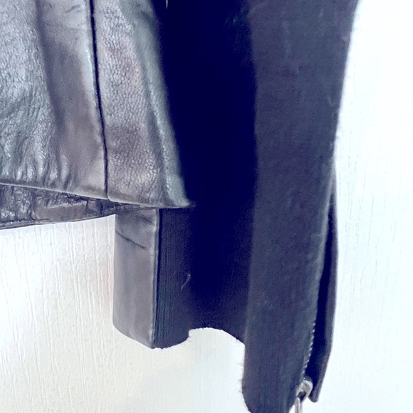 Nordstrom Halogen Leather zip Jacket size MP - Picture 7 of 9